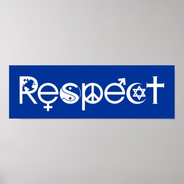 Poster Coexister avec le respect - Paix et la tolérance (Devant)