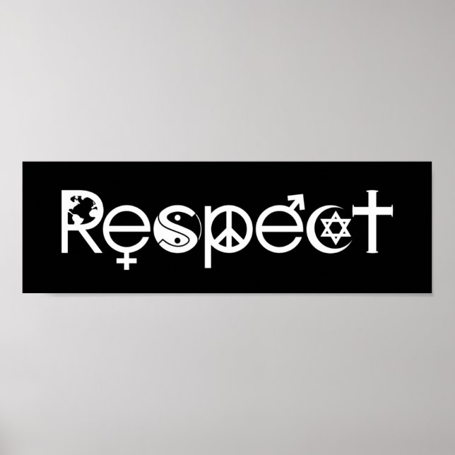 Poster Coexister avec le respect - Paix et la tolérance (Devant)