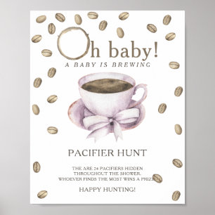 Poster COFFEE - jeu de chasse à l'apaisant pour bébé