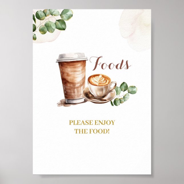 Poster Coffee Love est Brassant Food Party Signale (Devant)
