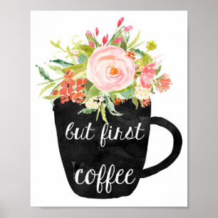 Poster Coffee Signes Pour Cuisine, Mais Premier Coffee Si