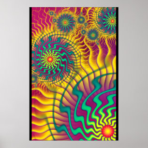 Poster Cogs abstraits colorés