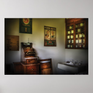 Poster Coiffeur - la caisse enregistreuse