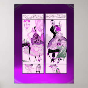 POSTER COIFFEUR ,SALON DE BEAUTÉ DE MODE ARTISTE DE MAQUI