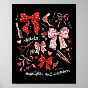 Poster Coiffeuse à ruban coquette Saint-Valentin