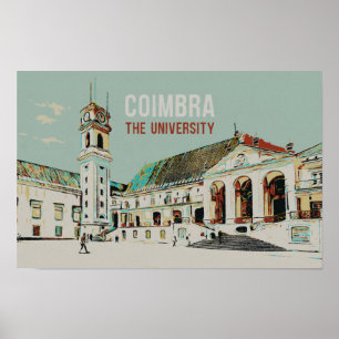 Poster Coimbra anciennement Illustration de l'Université,