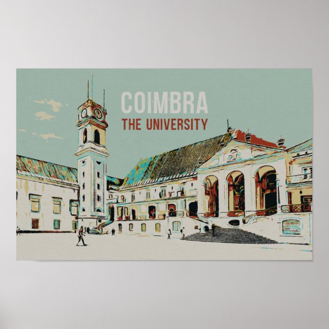 Poster Coimbra anciennement Illustration de l'Université, (Devant)