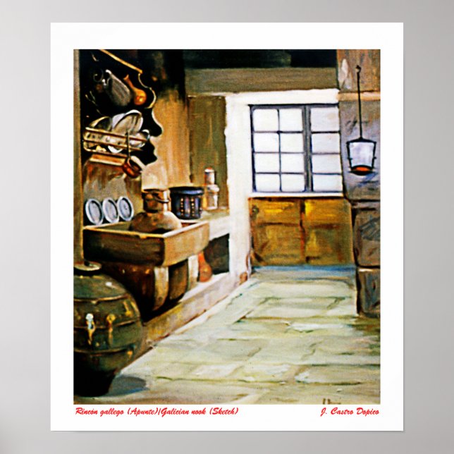 Poster Coin galicien (Note) /Galician nook (Sketch) (Devant)