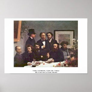 Poster Coin Table, Pièce De Table Par Fantin-Latour Henri