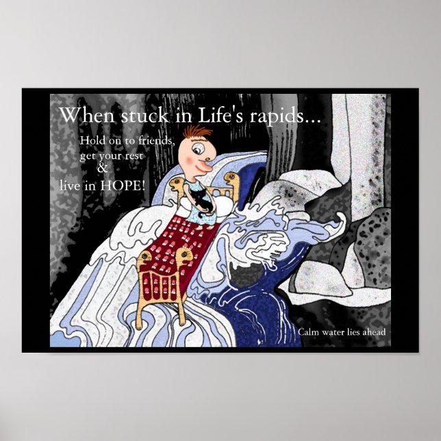 Poster Coincé dans les Rapids de la Vie... (Devant)