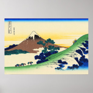 Poster Col d'Inume dans la province de Kai Katsushika Hok