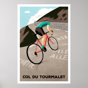 Poster Col Du Tourmalet - Cycling Print