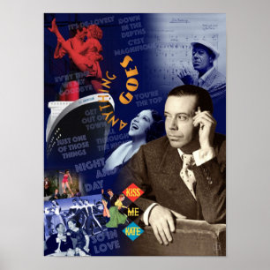 Poster Cole Porter Collage Portrait