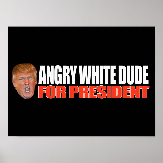 Poster COLÈRE BLANCHE EN COLÈRE POUR LE PRÉSIDENT - - .pn (Devant)