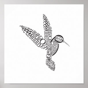 Poster Colibri à Baskerville