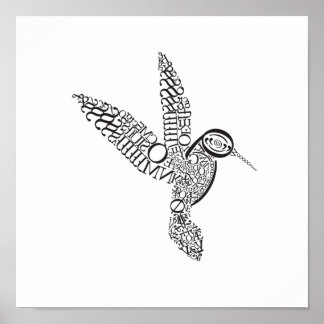 Poster Colibri à Baskerville