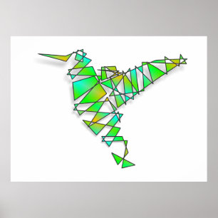 Poster Colibri Abstrait