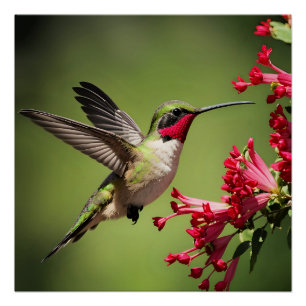 Poster Colibri coloré