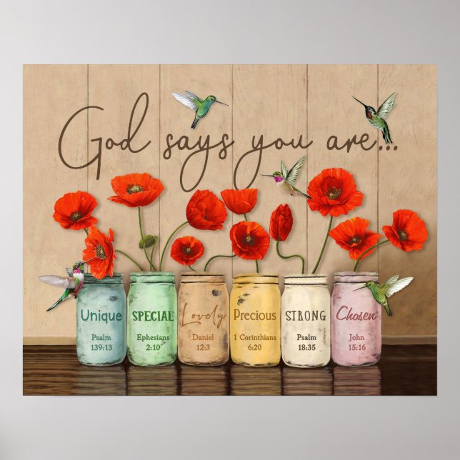 Poster Colibri et Populations Dieu dit que vous êtes (Devant)