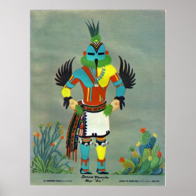 Poster "Colibri" kachina (Devant)