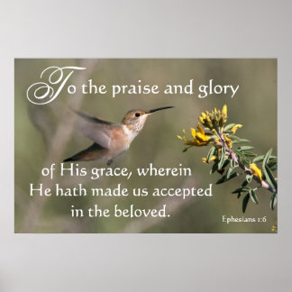 Poster Colibri Nous sommes acceptés en Jésus Imprimer