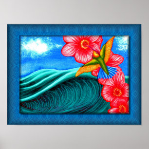 Poster Colibri Océan