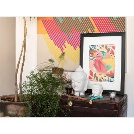 Poster Colibri Tropical Au Paradis