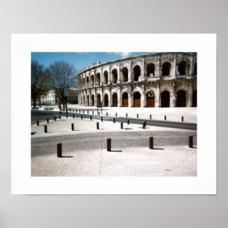 Poster Colisée à Nîmes Paysage des Beaux-Arts