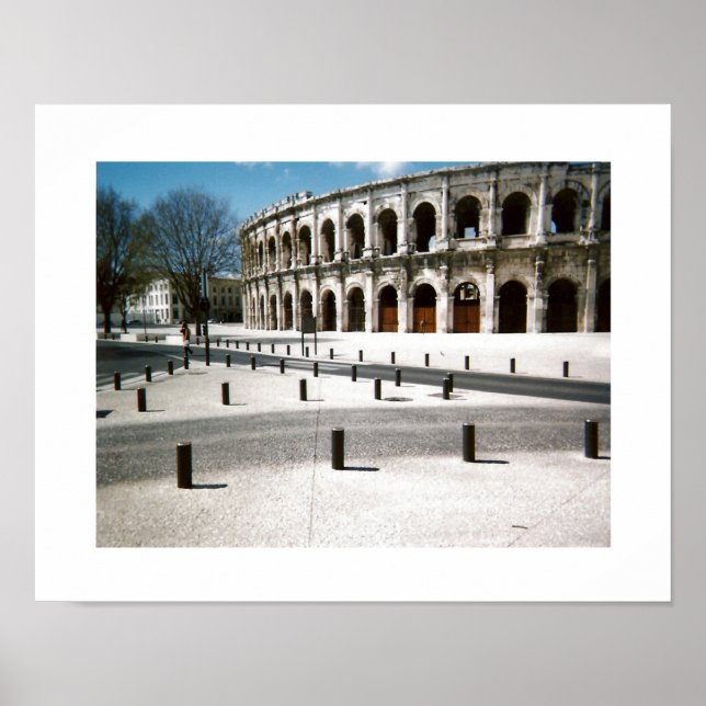 Poster Colisée à Nîmes Paysage des Beaux-Arts (Devant)