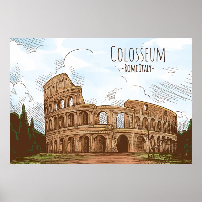 Poster Colisée Rome Italie (Devant)
