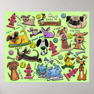 Poster Collage à thème de chien