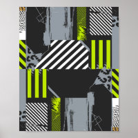 Collage Abstrait géométrique moderne avec bandes
