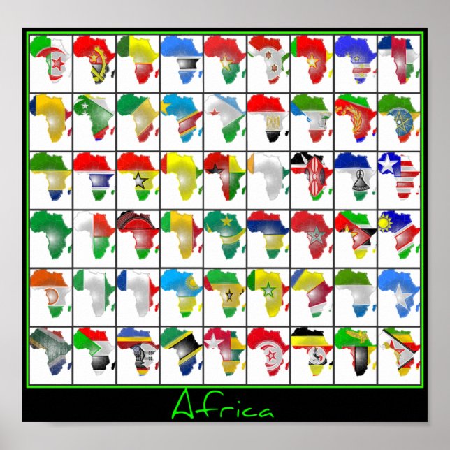 Poster Collage Afrique (Devant)