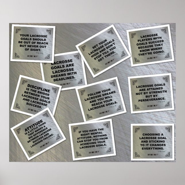 Poster Collage d'affiches de crosse avec 10 citations (Devant)