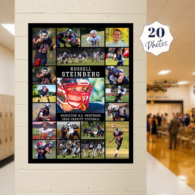 Poster Collage de 20 photos de sport (Créateur téléchargé)