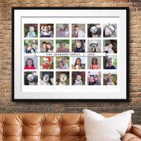 Collage de 24 Modèles photo avec texte personnalis