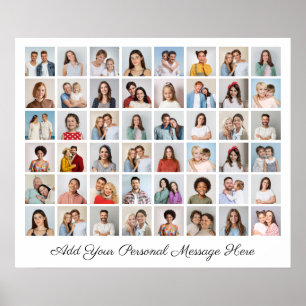 Poster Collage de 48 photos Ajoutez votre propre message