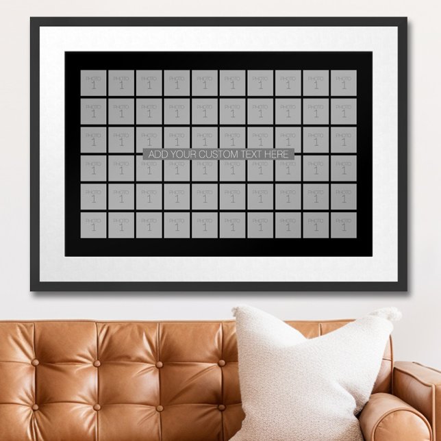 Poster Collage de 60 Modèles photo - Peut modifier la cou (Personalized Photo Poster)