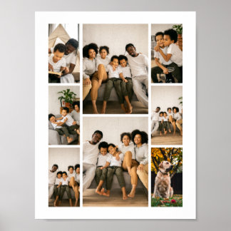 Poster Collage de 8 photos personnalisé
