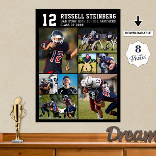 Poster Collage de 8 photos pour la soirée des seniors de 