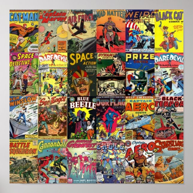 Poster Collage de bandes dessinées II (Devant)
