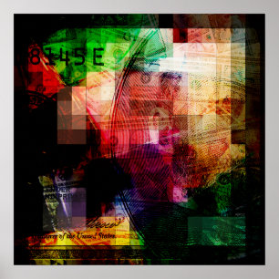 Poster Collage de devises colorées