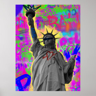 Poster Collage de la liberté urbaine : Artiste moderne