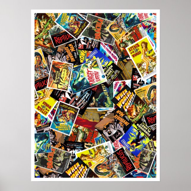 Poster Collage de l'affiche vidéo vintage Sci-Fi & Horror (Devant)