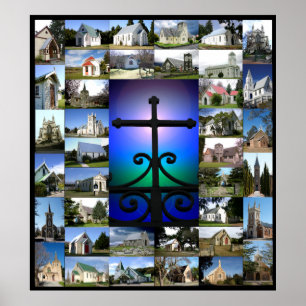 Poster Collage de l'Église chrétienne