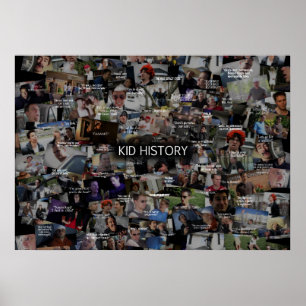 Poster Collage de l'historique des enfants