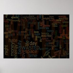 Poster Collage de mots gâtés