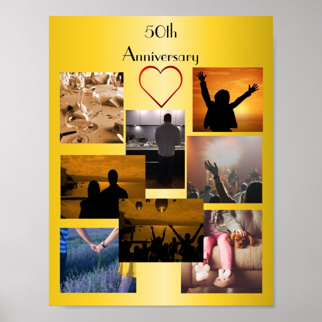 Poster Collage De Photo Pour Le 50E Anniversaire (Devant)