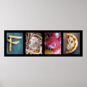 Poster Collage de photographie d'alphabet, art de mot de