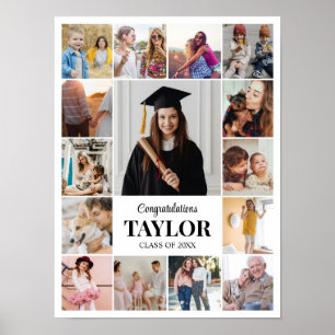 Poster Collage de photos 15 images 12x16 18x24 24x32 blan
